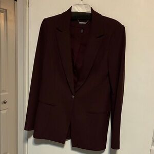 White House Black Market Burgundy Blazer size 8